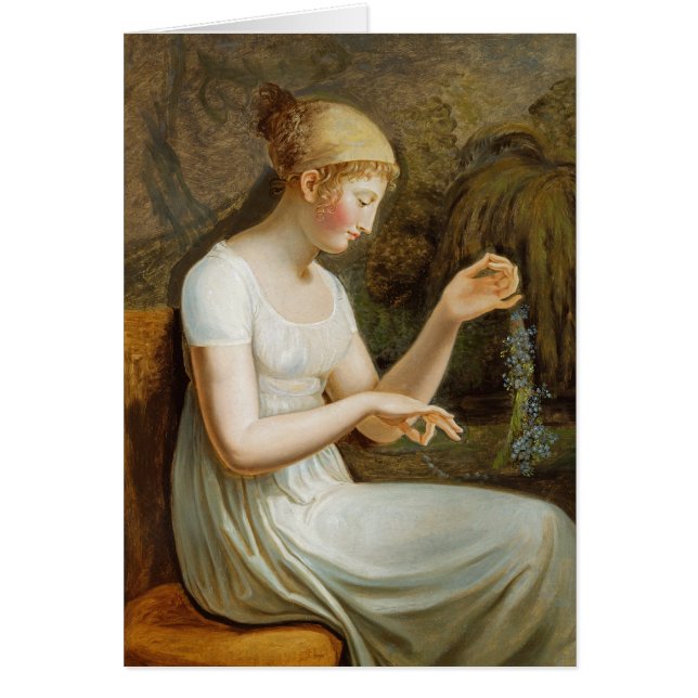 花を持つ女の子 (正面)