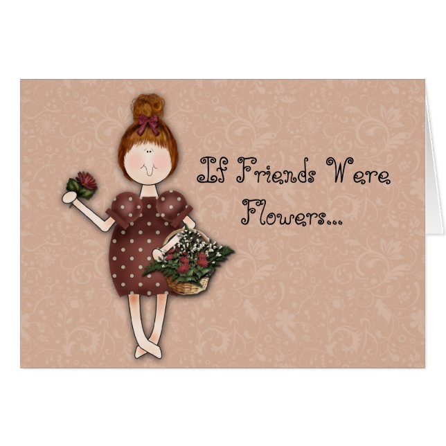 花を持つ女の子 (正面横)