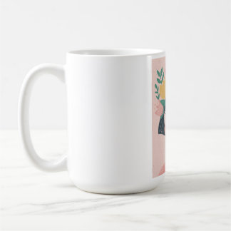 花を持つ女の子 コーヒーマグカップ