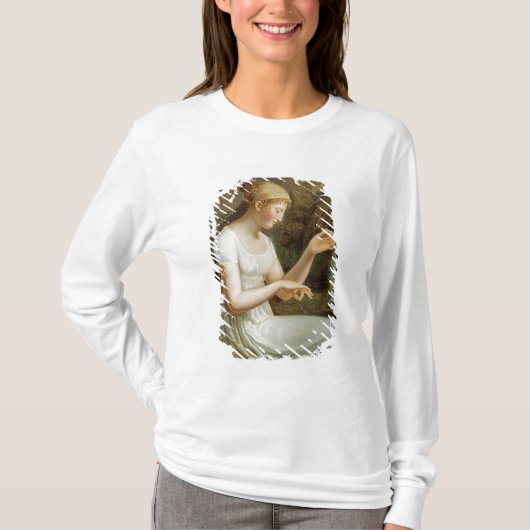 花を持つ女の子 Tシャツ (正面)