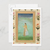 花を持つ女性、Small Clive Albumより ポストカード (正面/裏面)