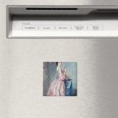 花を持つ女性Petticoat マグネット (インサイチュ (食洗機))