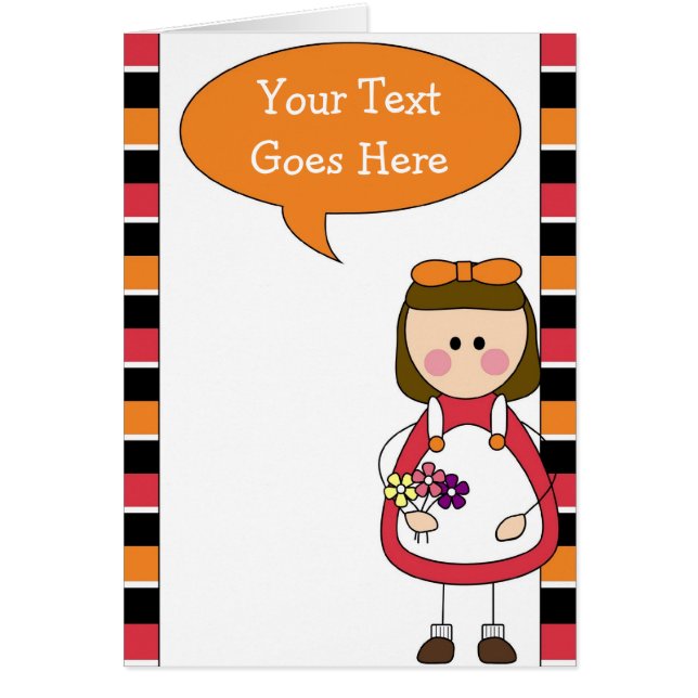 花を持つ小さな女の子 (正面)