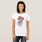 花を持つ少女 Tシャツ (正面フル)