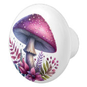 花を持つ巨大な紫色の腰掛 セラミックノブ (右)