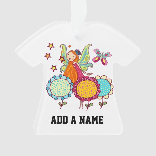 花を持つ庭の妖精 オーナメント (正面)
