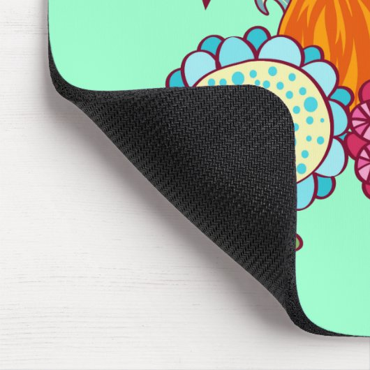 花を持つ庭の妖精 マウスパッド (コーナー)