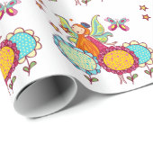 花を持つ庭の妖精 ラッピングペーパー (ロールコーナー)