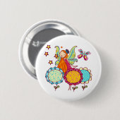 花を持つ庭の妖精 缶バッジ (正面&裏面)