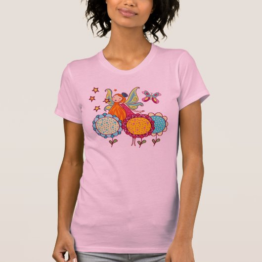 花を持つ庭の妖精 Tシャツ (正面)