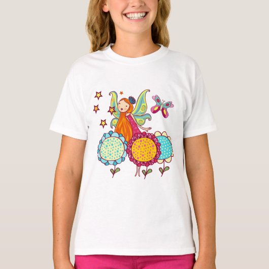 花を持つ庭の妖精 Tシャツ (正面)
