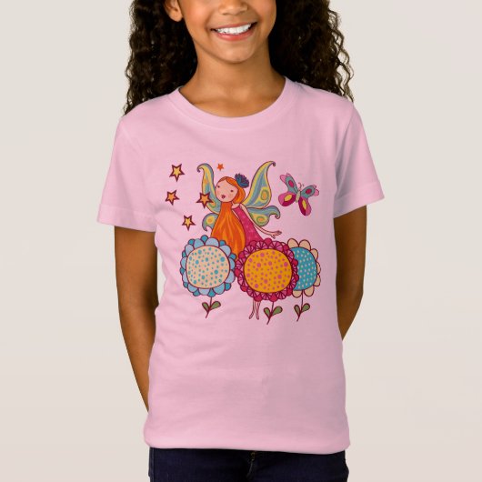 花を持つ庭の妖精 Tシャツ (正面)
