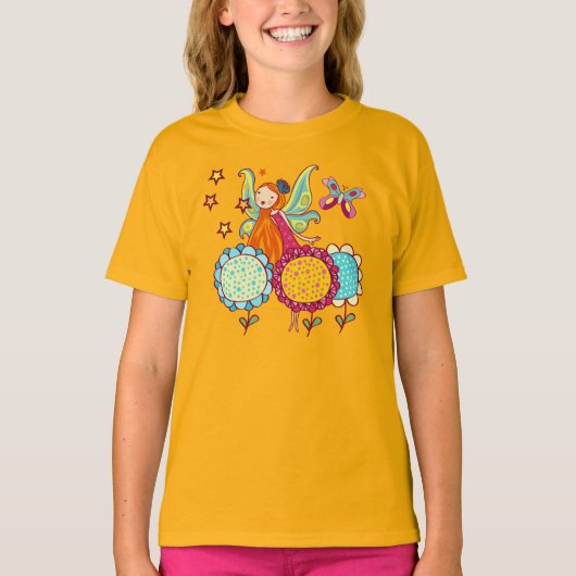 花を持つ庭の妖精 Tシャツ (正面)