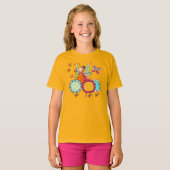 花を持つ庭の妖精 Tシャツ (正面フル)