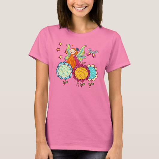 花を持つ庭の妖精 Tシャツ (正面)