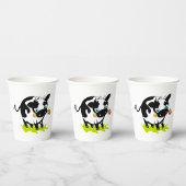 花を持つ牛 紙コップ