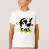 花を持つ牛 Tシャツ (正面)