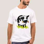 花を持つ牛 Tシャツ (正面)