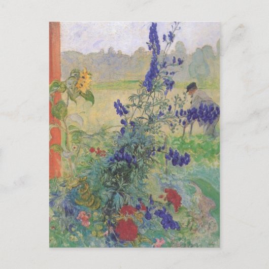 花を持つ祖父1909 ポストカード (正面)