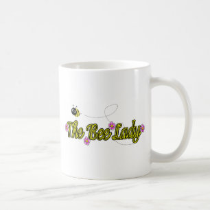 花を持つ蜂の女性 コーヒーマグカップ
