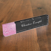 花を持つ蝶 デスクネームプレート (側面)