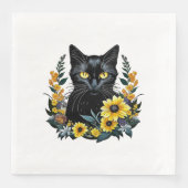花を持つ黒猫 (正面)