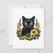 花を持つ黒猫 シーズンカード (正面)
