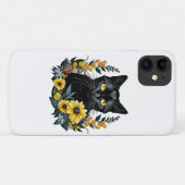 花を持つ黒猫 Case-Mate iPhoneケース (裏面(横))