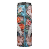 花を持つ3dフラミンゴ タンブラー (裏面)