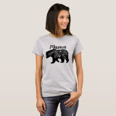 花を持つBear Tshirtママ Tシャツ (正面フル)