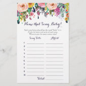 花を推測ベビー歌ベビーシャワーゲーム (正面)