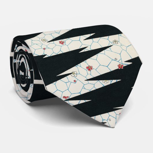 花を描く歩道のネクタイ：アートとエレガンス ネクタイ (ロール)