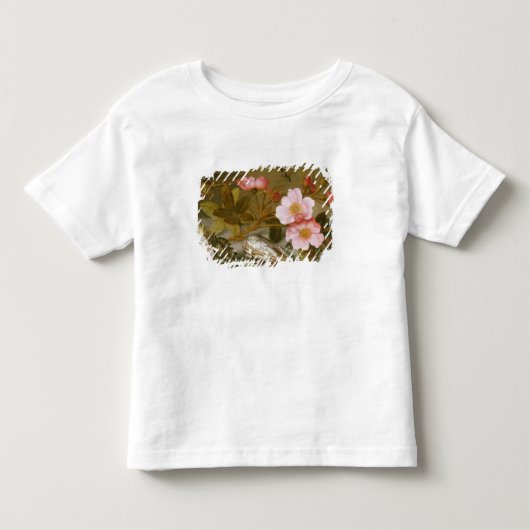 花を描写する静物画 トドラーTシャツ (正面)