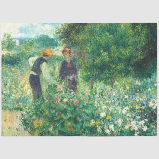 花を摘むオーギュストルノアール 薄葉紙 (正面)