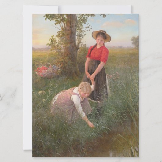 花を摘む少女たち カード (正面)