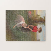 花を摘む少女たち ジグソーパズル (横)