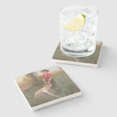 花を摘む少女たち ストーンコースター (横)