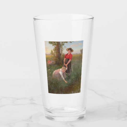 花を摘む少女たち タンブラーグラス (正面)