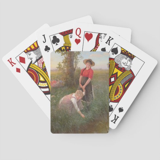 花を摘む少女たち トランプ (裏面)