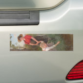 花を摘む少女たち バンパーステッカー (車上)