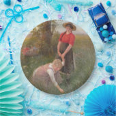 花を摘む少女たち ペーパープレート (パーティー)