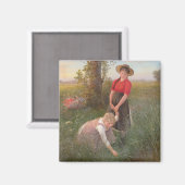 花を摘む少女たち マグネット (正面/裏面)