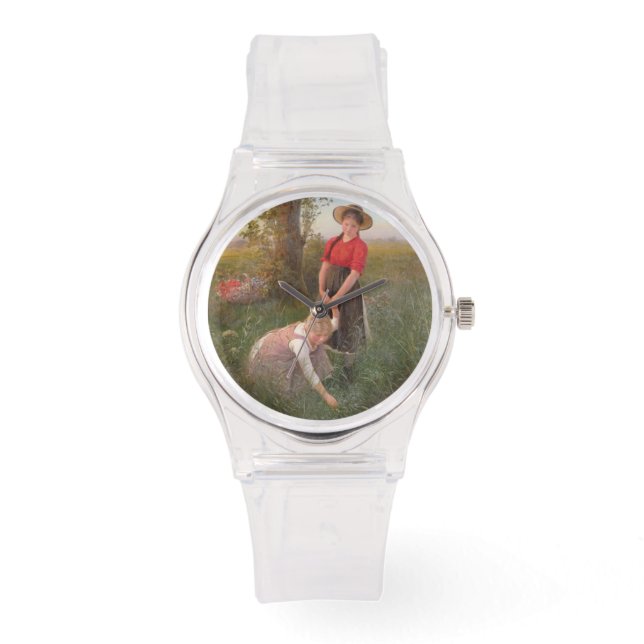 花を摘む少女たち 腕時計 (正面)