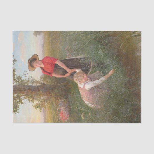 花を摘む少女たち 薄葉紙 (正面)