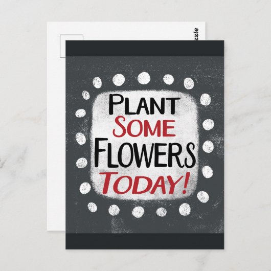 花を植える今日はがき ポストカード (正面/裏面)