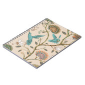 花を様式化したベージュのシームレスなパターンとb ノートブック (左側)