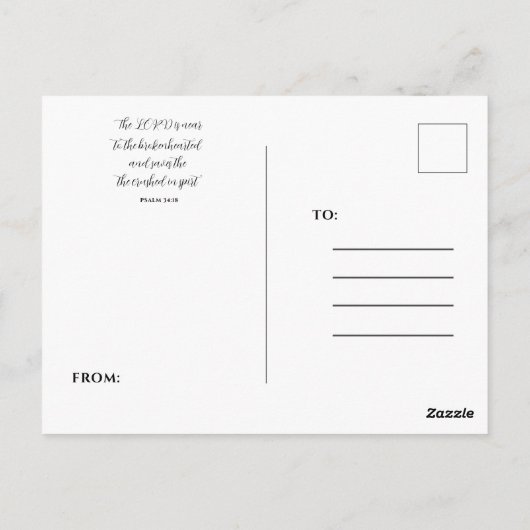 花を添えたあなたへの想い ポストカード (裏面)