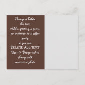 花を添えたコーヒーカップ インビテーションポストカード (裏面)