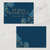 花を添えたシャルロチ・マノートのプーリム・サメアフ ノートカード (正面/裏面)