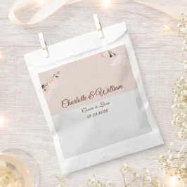 花を添えたソフトな紫とグレーのエフェクト フェイバーバッグ